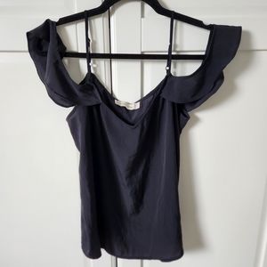 ABERCROMBIE & FITCH Black off the shoulder top